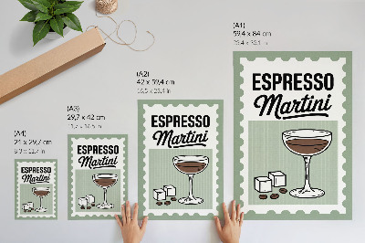 Poster Espresso Martini-Grafiken im Vintage-Stil