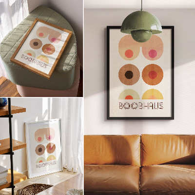 Wandposter Boobhaus-Grafiken im Bauhaus-Stil