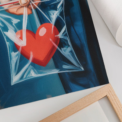 Kunstdruck leinwand Starke Kontraste von Rot und Blau, moderner Stil