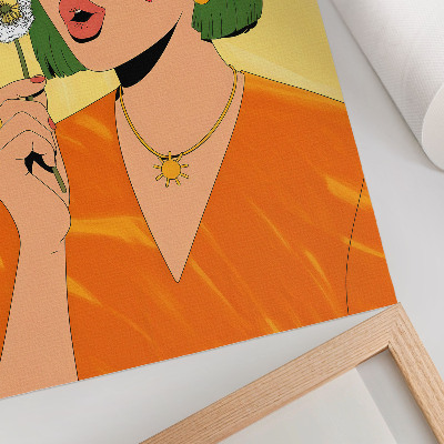 Poster Pop-Art-Illustration mit grünen Haaren