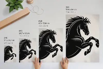 Leinwand Kunstdruck mit modernem Motiv in Schwarz und Weiß