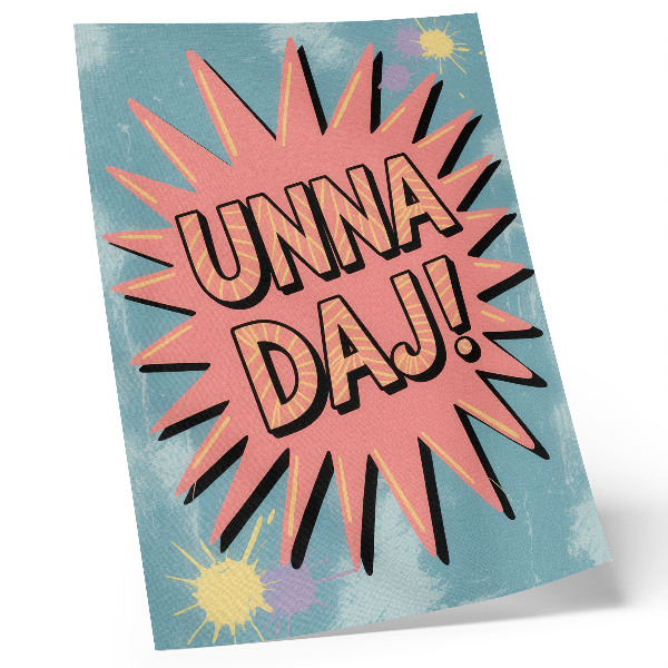 Wandposter Dynamische Farben und kontrastreiche Schrift