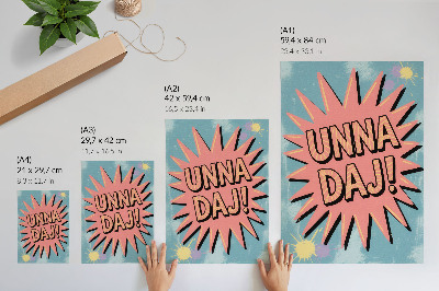 Wandposter Dynamische Farben und kontrastreiche Schrift