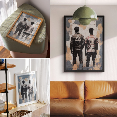 Kunstdruck leinwand Zwei junge Leute im modernen Stil