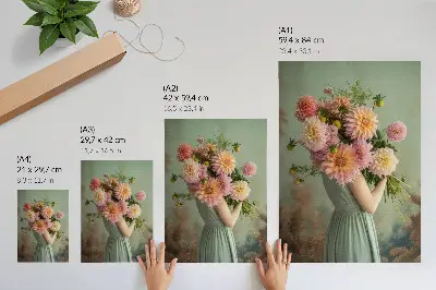 Wandposter mit Pastellblumen im Boho-Stil für eine harmonische Natur-Optik