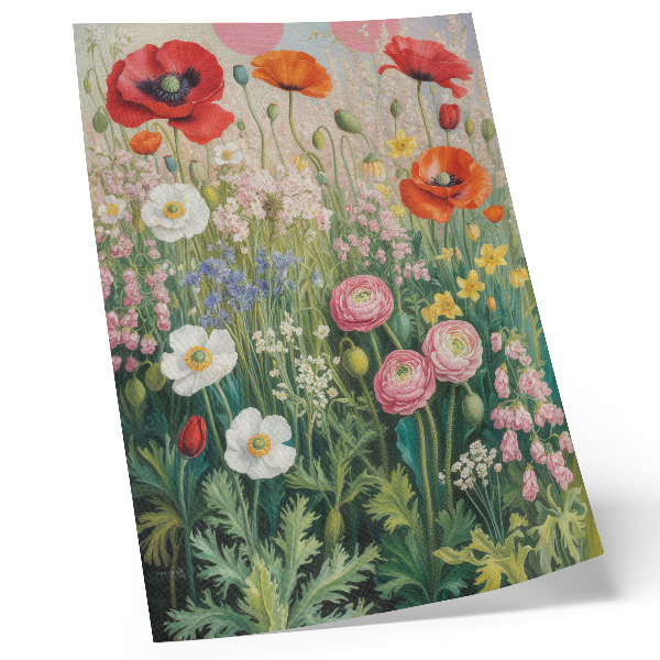 Poster Ein farbenprächtiges Blumenmeer voller Leben und Energie
