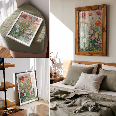 Poster Ein farbenprächtiges Blumenmeer voller Leben und Energie