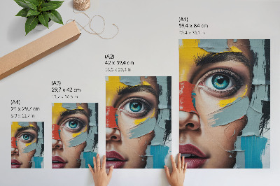Kunstdruck leinwand Bewegte Abstraktion, energiegeladene Farben, vielfältige Texturen