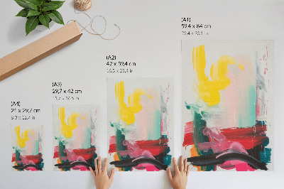 Poster Dynamische Farben voller Emotionen und Bewegung