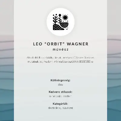 Wandposter das leuchtend orangefarbene Gebäude mit blauem Ausblick