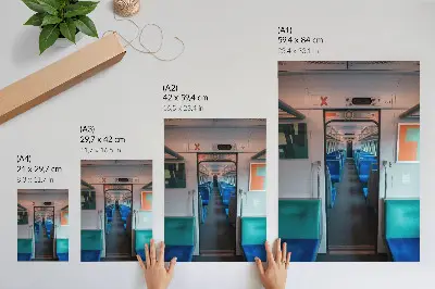 Poster moderne geometrische Innenarchitektur in harmonischem Design