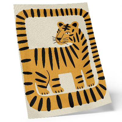 Poster Tiger im Grafikstil mit intensiven Farben
