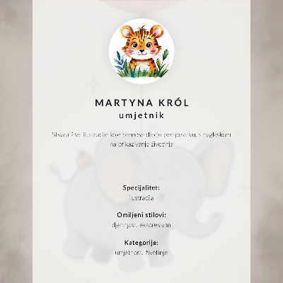 Poster Tiger im Grafikstil mit intensiven Farben