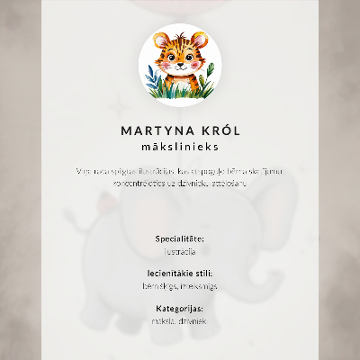 Poster Tiger im Grafikstil mit intensiven Farben