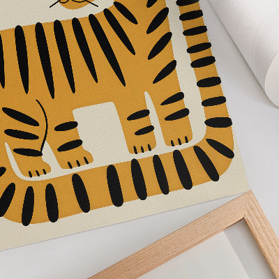 Poster Tiger im Grafikstil mit intensiven Farben