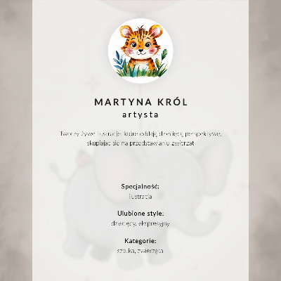 Poster Tiger im Grafikstil mit intensiven Farben