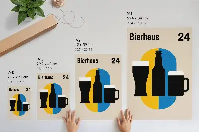 Poster mit kontrastierenden Farben und geometrischen Formen
