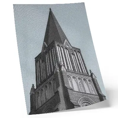Wandposter gotisches Turmgebäude im Hochformat