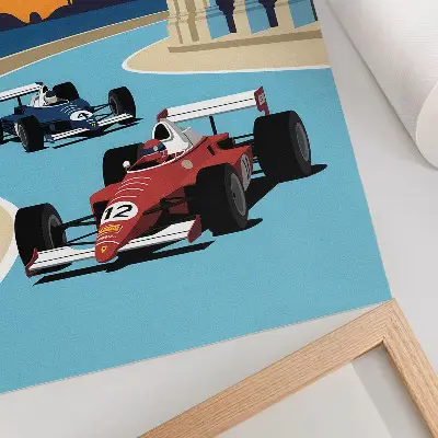 Kunstdruck auf Leinwand mit exotischem Sonnenuntergangsmotiv