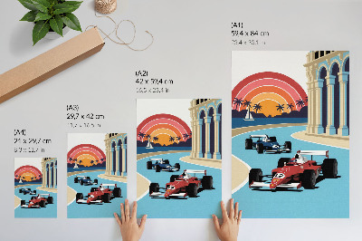 Kunstdruck leinwand Exotisches Sonnenuntergangsrennen