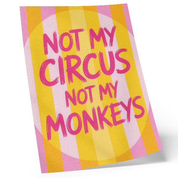 Poster Bunte Streifen und fette Schrift