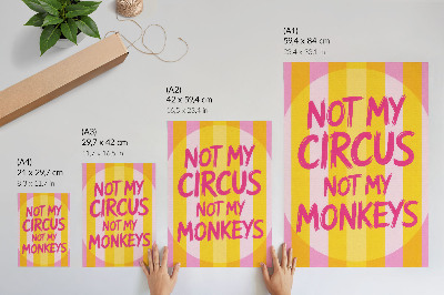 Poster Bunte Streifen und fette Schrift
