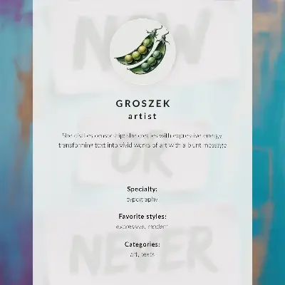 Poster dynamische Farben mit inspirierendem Text für ein modernes Flair