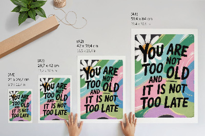 Poster Dynamische Farben. Inspirierender Text. Modernes Flair.