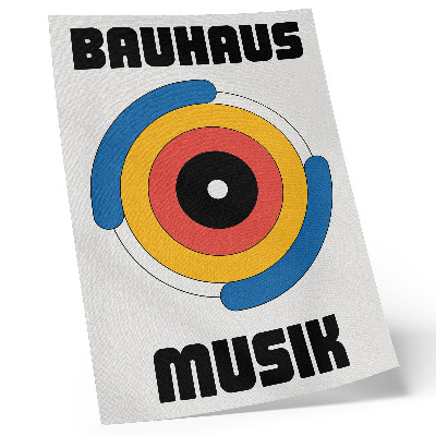 Wandposter Bauhaus-Stil, Kreise, kräftige Farben, Modernität