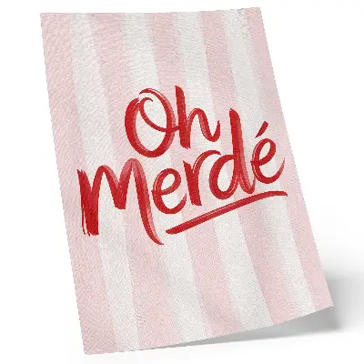 Kunstdruck auf Leinwand rote Buchstaben auf einem pastellfarbenen Hintergrund
