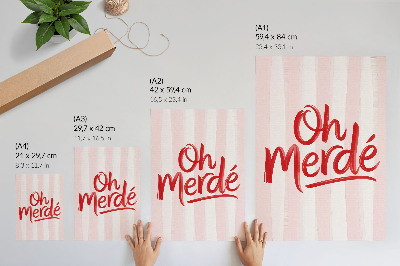 Kunstdruck leinwand Rote Buchstaben auf pastellfarbenem Hintergrund