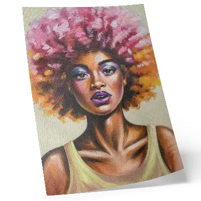 Wandposter mit leuchtenden Farben, ausdrucksstarker Figur und starkem Gesichtsausdruck