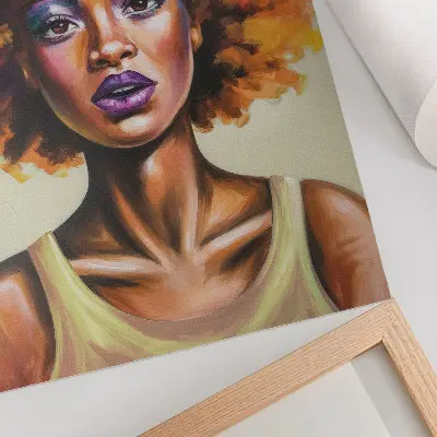 Wandposter mit leuchtenden Farben, ausdrucksstarker Figur und starkem Gesichtsausdruck