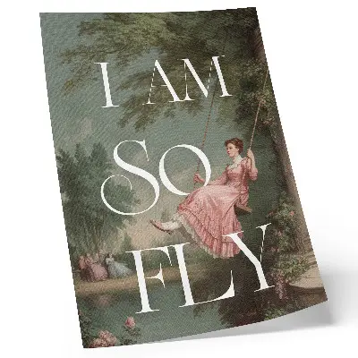 Wandposter im Retro-Stil mit Natur- und Eleganz-Motiv
