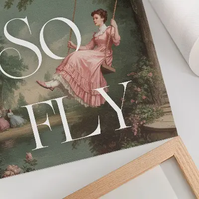 Wandposter im Retro-Stil mit Natur- und Eleganz-Motiv