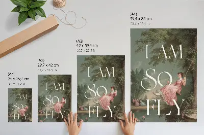 Wandposter im Retro-Stil mit Natur- und Eleganz-Motiv