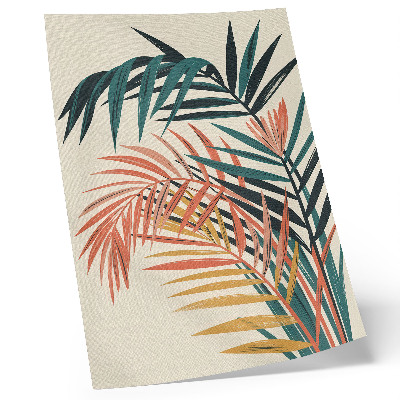Kunstdruck leinwand Illustration farbenfroher tropischer Blätter
