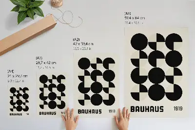 Poster mit geometrischen Formen in harmonischem und modernem Minimalismus