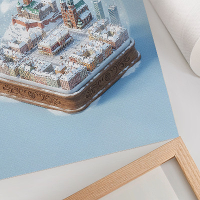 Wandposter Krakau unter einer Glaskuppel – Winteratmosphäre