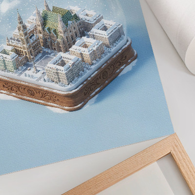 Kunstdruck leinwand Ein Miniaturpanorama von Wien in einer Glaskugel