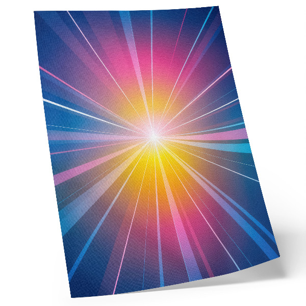 Poster Energetische Farbstrahlen Brennpunkt