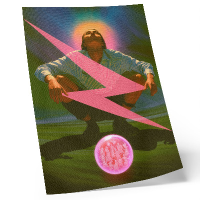 Wandposter Neonfarben und eine überraschende Figur