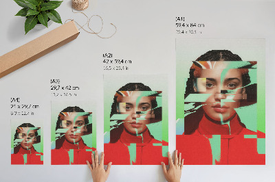Poster Fragmentierte Sicht auf die Pop-Art-Moderne