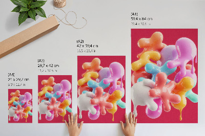 Kunstdruck leinwand Farbenfrohe abstrakte Formen im modernen Stil