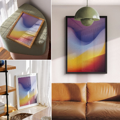 Kunstdruck leinwand Farbwellen, beruhigende Modernität