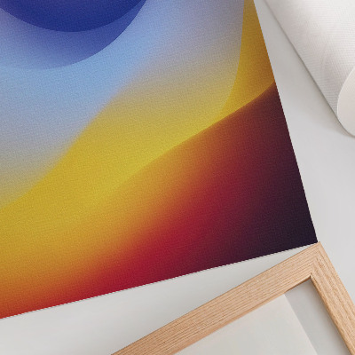Kunstdruck leinwand Farbwellen, beruhigende Modernität