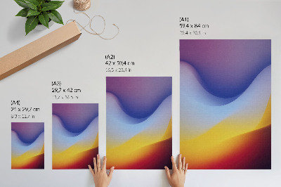 Kunstdruck leinwand Farbwellen, beruhigende Modernität