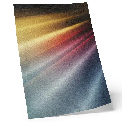 Wandposter mit farbigen Streifen von Gelb bis Marineblau