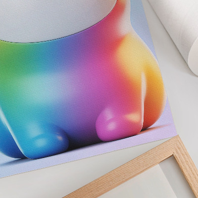 Poster Regenbogenkatze im modernen Farbverlauf
