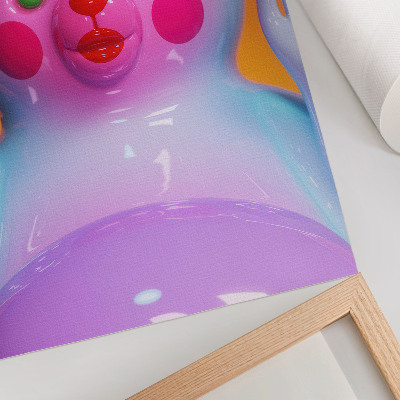 Kunstdruck leinwand Bunter Teddybär, leuchtende Farben, moderne Komposition